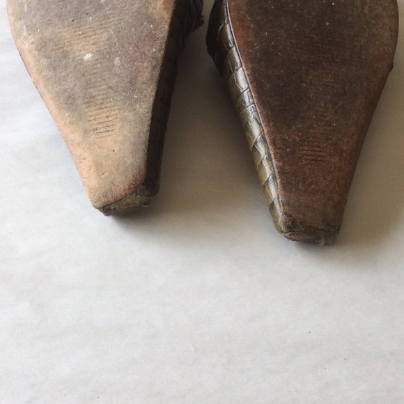 Ann Taylor Leather Faux Croc Slingback’s! Green 8! - Picture 5 of 16